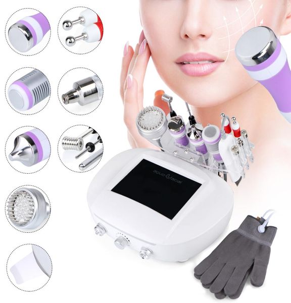 Nova chegou diamante microdermoabrasão máquina facial 3mhz ultra-som ultra-som purificador da pele luvas mágicas levantamento da pele 2830387