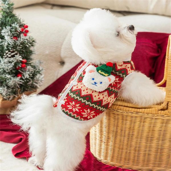 Vestuário para cães Pet Feio Christmas Sweater Turtleneck Holiday Family Matching Roupas para Cat