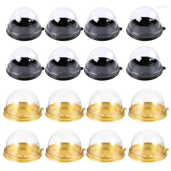 Moldes de cozimento Varejo Transparente Plástico Lua Bolo Caixa Mini Cupcake Biscoito Muffin com Cobertura de Cúpula Adequado para Casamento