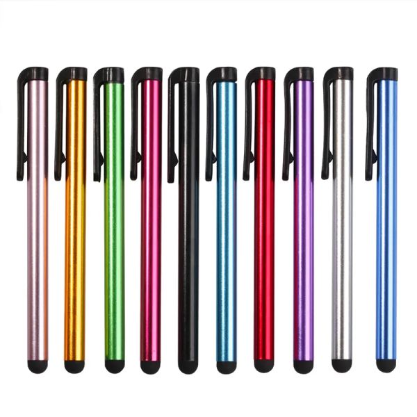 50 pcs touchscreen universale penna stilo per iPad iPhone 12 13 Capactive Touch Pen Pencil con clip di penna per tablet per smartphone