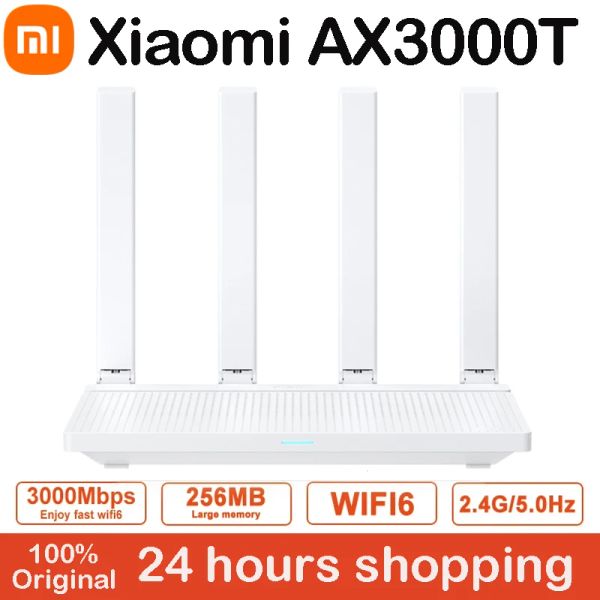 Controllo Xiaomi Router AX3000T WiFi6 Mesh Dual WAN Rete di segnale 2.4/5GHz 3000Mbs Qualcomm CPU Ripetitore Amplificatore NFC touch Miwifi ROM