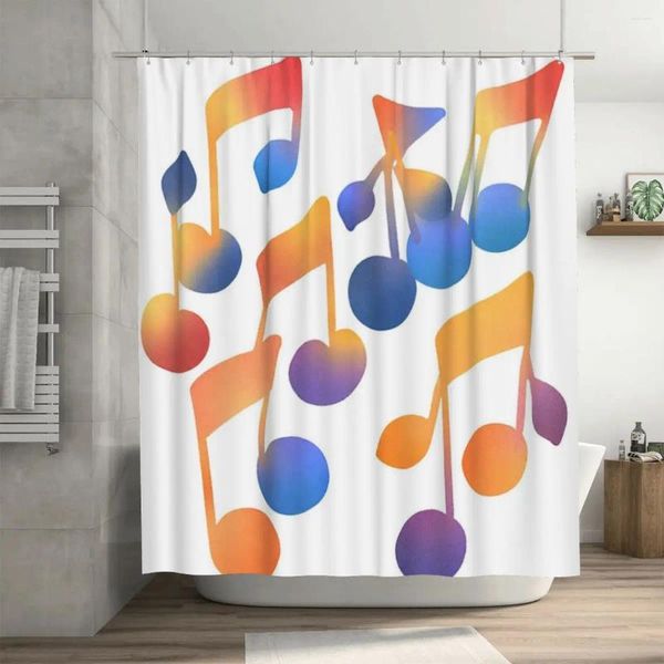 Le tende da doccia sono le note musicali di ballo 72x72in con ganci motivi personalizzati decorazioni da bagno