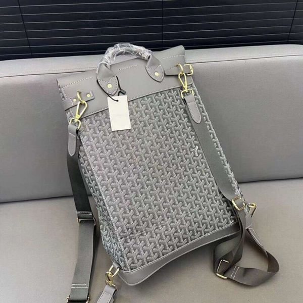Роскошный кожаный дизайнерский рюкзак, однотонная сумка-ведро с узором «гусиные лапки», модная мужская и женская сумка большой вместимости