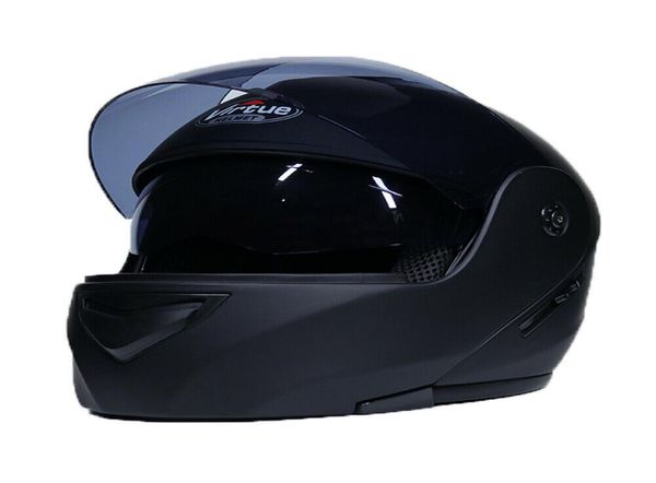 Capacete modular para motocicleta com viseira dupla, rosto totalmente aberto, motocross, bicicleta de estrada, scooter5721595