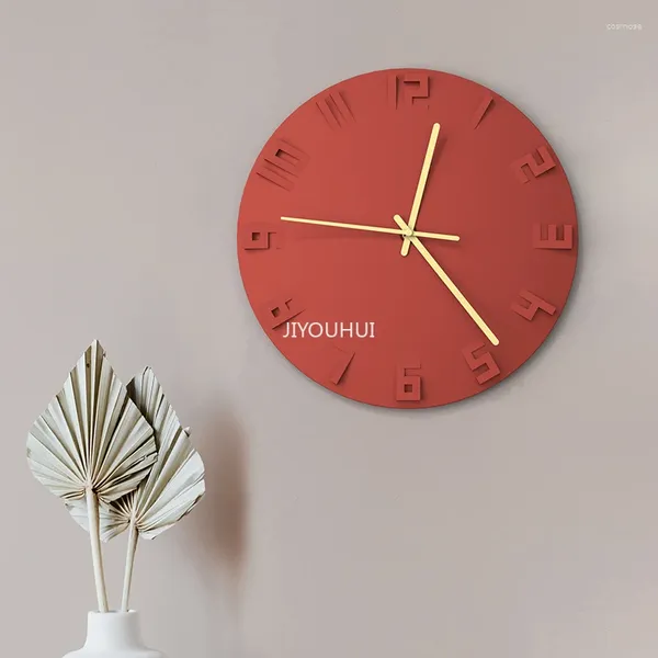 Wanduhren Ungewöhnliche Restaurant Vintage Uhr Schlafzimmer Moderne Runde Minimalistisches Design Klassische Reloj Digital Pared Room Decorarion