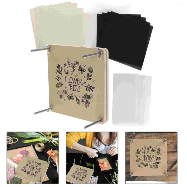 Информационная сумка для декоративных цветов, набор для прессования цветов, сушеный цветочный деревянный аксессуар «сделай сам»