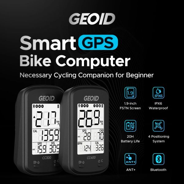 Bilgisayarlar GEOID CC400 Akıllı GPS Bisiklet Bilgisayar Kablosuz Hız Gösterimi Su Geçirmez Yol MTB Bisiklet Bluetooth Ant+ Rider Bilgisayar Aksesuarları