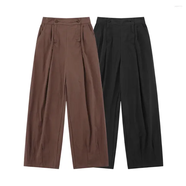 Pantaloni da uomo da uomo giapponese coreano streetwear moda sciolto casual gamba larga pavimento cityboy pantaloni cargo da esterno per donna