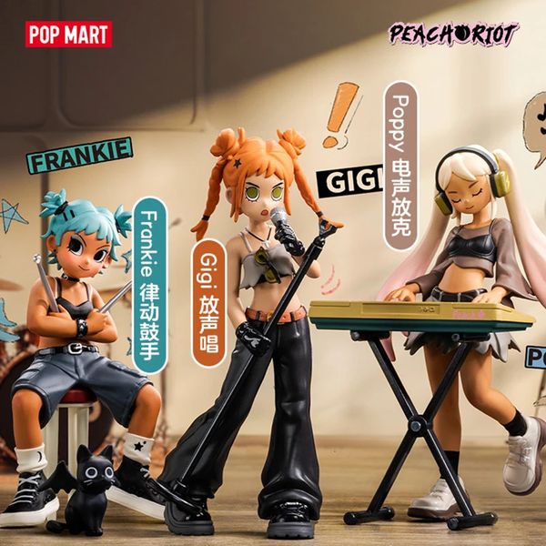 Popmart Peach Riot Rise up Serie Blind Box Mystery Toys Puppe süße Anime -Figur Desktop Ornamente Sammlung Geschenk 240301 240325