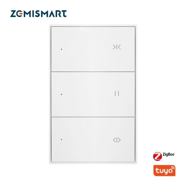 Control Zemismart Zigbee Tuya Smart Sharen Switch для электрического роликового оттенка США выключатель затвора с процентным контролем Alexa Google Home