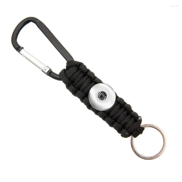 Anahtarlıklar 5 adet/lot tırmanma Anahtarlık şemsiye ip dokuma 20mm anlık düğme diy mücevher md223