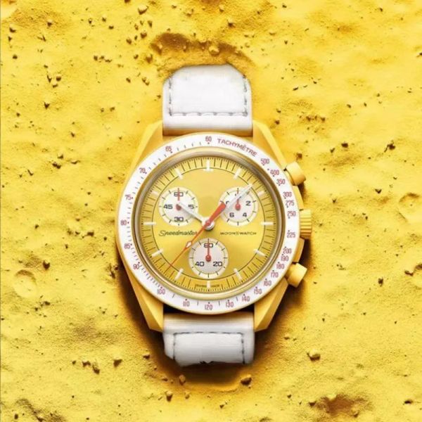 2024 Nuovo Top di alta qualità Coppia orologio multifunzione Custodia in plastica Peso Luna Orologi per uomo Donna Business Cronografo Esplora Planet box ss66