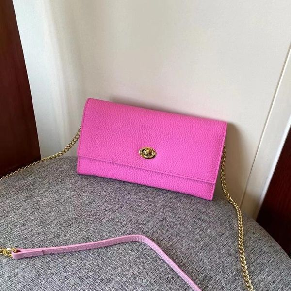 Umhängetaschen 2024 Mini Frauen Echtes Leder Kleine Handtasche Umhängetasche Luxus Kette Lock Geldbörse Rindsleder Kupplung