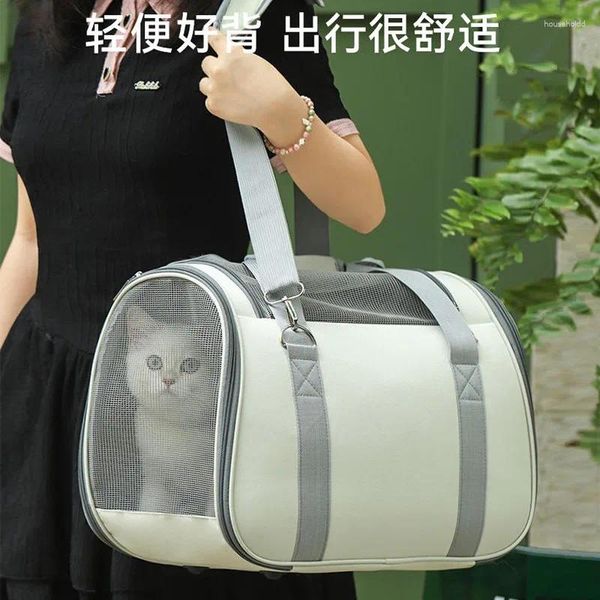 Borsa per trasportini per gatti Zaino portatile per cuccioli Custodia per animali domestici traspirante Anti-stress per il trasporto di gatti