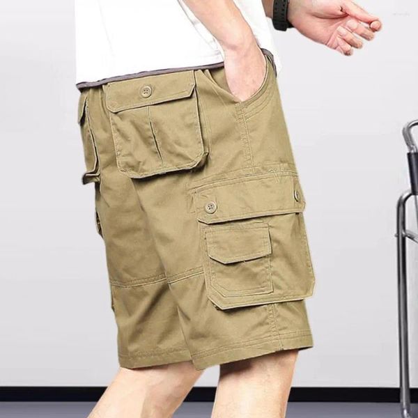 Pantaloncini da uomo Pantaloni larghi multitasche larghi da uomo Pantaloni cargo militari in cotone estivo Tattici sportivi casual all'aperto