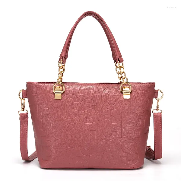 Bolsas de ombro Primavera Mulheres Messenger Bag Moda Simples Mãe de Meia Idade Cadeia Selvagem Pu Senhoras Bolsa