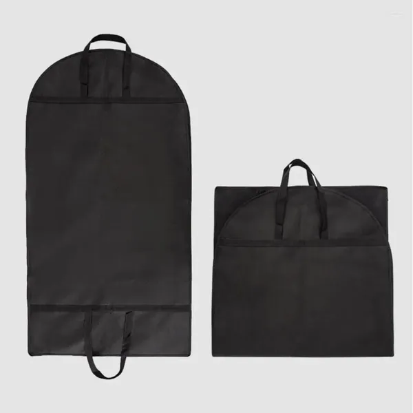 Scatole portaoggetti Etichetta impermeabile Borsa porta abiti Borse da viaggio con tasche Copertura antipolvere per abbigliamento in tessuto non tessuto resistente portatile per abiti