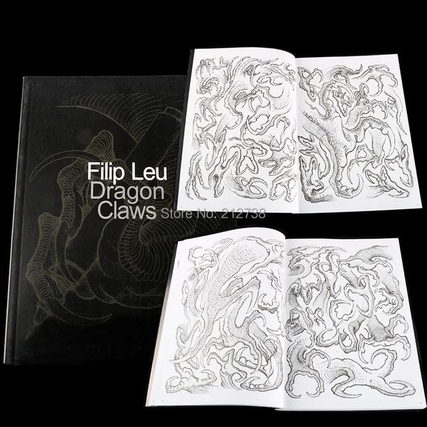 Est Dragon Claws Dövme Tasarımları Filip Leu Kitap Vücut Sanat Tasarım Desen Şablonu 240318