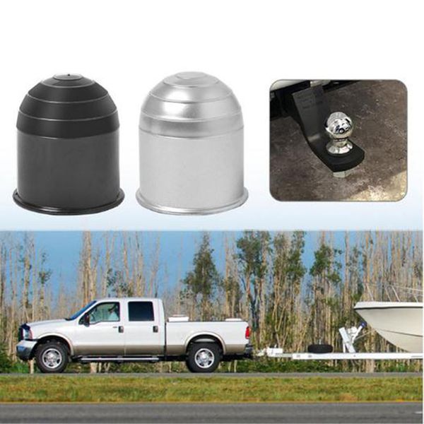 Universelle 50 -mm -Anhängerzubehör Schwarz Silber Auto Schleppstange Kugel Deckelkappe HITCH CARAVAN GRAPING TRAPING HITCH TOWball Car Styling