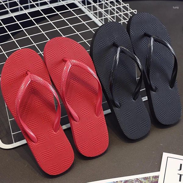 Sapatos casuais femininos chinelos de verão sólido praia flip flops anti-deslizamento chinelo casa simples sapato confortável 2024