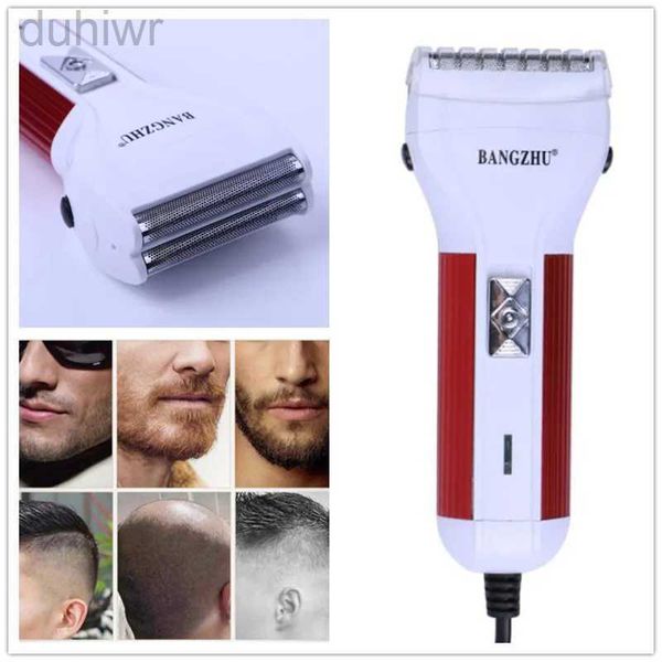 Barbeador elétrico profissional com fio pesado barba barbeador bigode máquina de barbear para homens plug-in ac folha lâmina navalha rosto ferramenta de corte de cabelo 2442