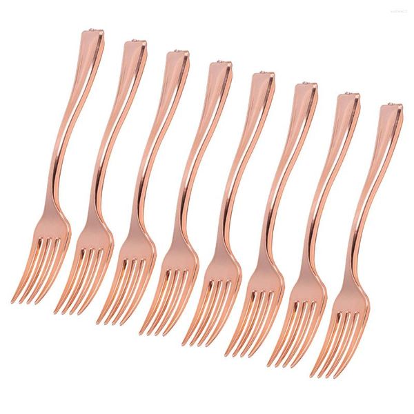 Drohgeschirrssätze 24 PCs TableWares Identable Fruit Fork Silberwaren Gabeln pflücken Party Dessert Kind