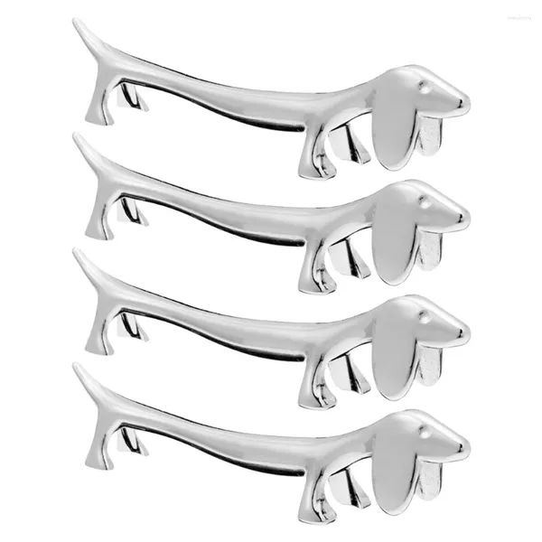 Conjuntos de utensílios de jantar 4 pcs prateleira de cachorro de pico de pauzinho de pincel stand stand staks holder rack de zinco de zinco decors