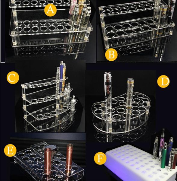 Eletrônica Acrílico Vape Display Stands Racks Mod Bateria Showcase Prateleira Titular para E Cig Kit E Cigarros Vaporizador Caneta Ecigarett4921667