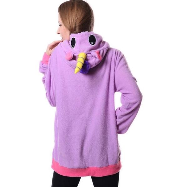 Damen Hoodie Sweatshirt Einhorn Sweatshirts Fleece Damen Herren Tier Winter warm Cartoon Mädchen Sweatshirt Mantel 2012033605947