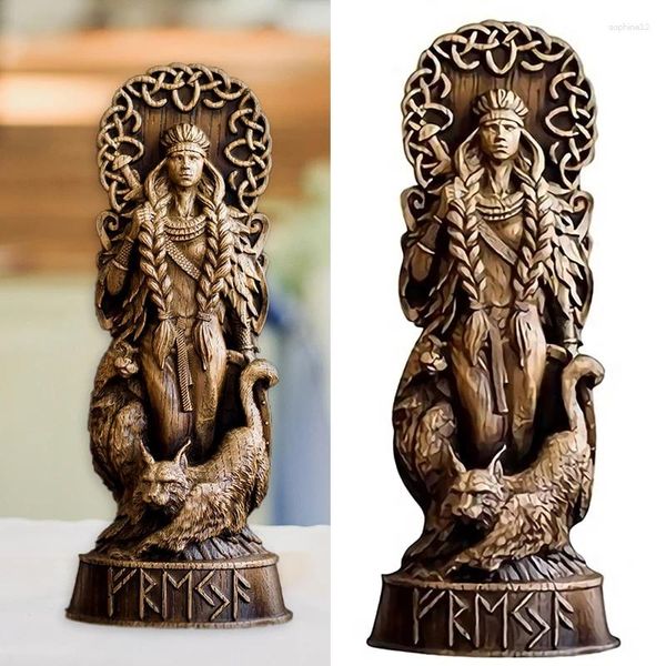 Dekorative Figuren Freyja Statue Nordische Götter Schnitzaltar Heiden Asatru Wikinger Gott Göttinnen Skulptur Skandinavisches Pantheon Harzornamente