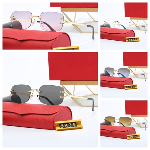 Designer Einfache Sonnenbrille Sonnenbrille Mode für Frauen Männer klassische Marke Sun Glass mit Buchstaben Goggle 7 Farboption Es