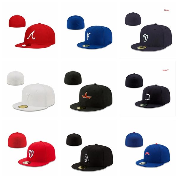 2024 Cappelli aderenti di buona qualità Cappello snapback Cappellini da baskball Tutti i logo della squadra uomo donna Sport all'aria aperta Ricamo Cotone piatto Berretti chiusi Berretto da sole flessibile taglia 7-8