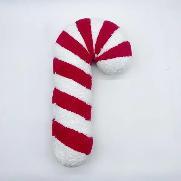 Travesseiro Natal Candy Cane Plush Lã Feltro Criativo Boneca Adorável Artesanato Recheado Pirulito Para Crianças Presente Da Menina