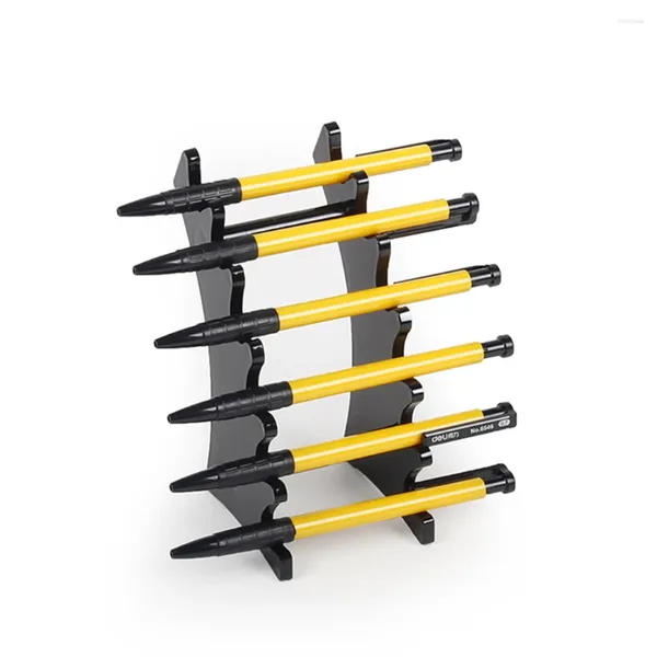 Caixas de armazenamento Pen Rack Plástico Lápis Maquiagem Pincel Stand Desktop Destacável Display Holder Preto