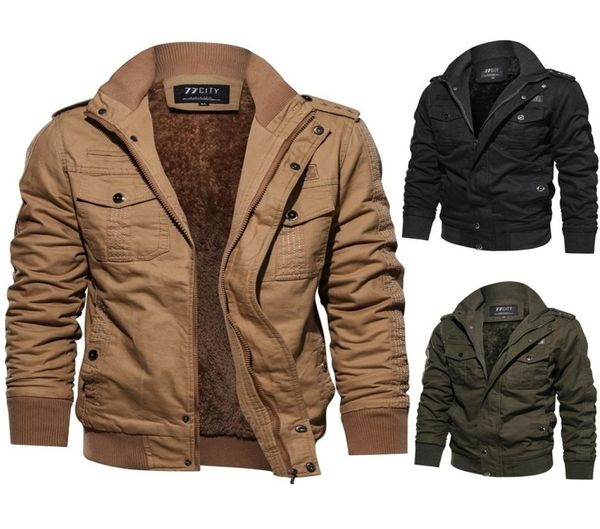 ZOGAA Uomo foderato in pelliccia caldo pilota all'aperto giacche militari cappotti aeronautica militare cappotti cotone moto streetwear uomo bomber giacca 201116389584