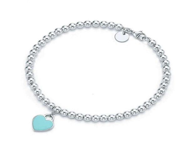 Dainty minúsculo amor coração pulseira elegante coração pingente 925 sier frisado pulseiras para mulheres moda jóias presente wholale8083613