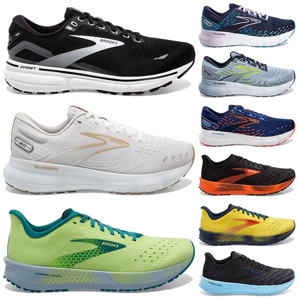 2024 spedizione gratuita Brooks scarpe da corsa donna uomo Ghost 15 scarpe da ginnastica firmate Hyperion Tempo Glycerin 20 triple nero bianco uomo donna scarpe da ginnastica sportive all'aperto