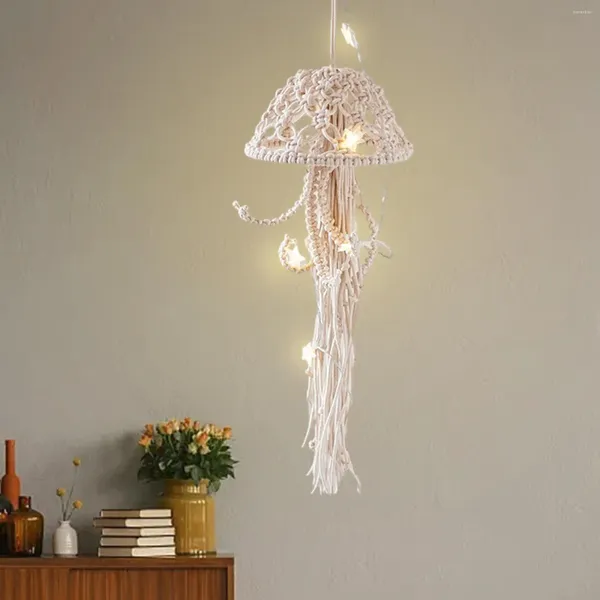 Arazzi Decorazioni da appendere a forma di medusa nordica con pendente Boho intrecciato con corde leggere per ornamenti di nozze per soggiorni in casa
