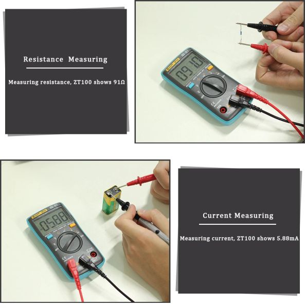 Digital Multimeter Bside ZT301 302 TRUE-RMS DC/DA Voltmeter Amperemeter Multimetro DMM-Widerstand Ohm Cap Hz Temperaturtester