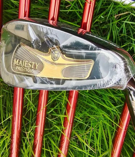 Golfschläger Maruman MAJESTY PRESTIGIO 10 Soft Iron Flex S/SR/R mit Graphitschaft mit Schlägerhauben (5.6.7.8.9.10.P.A.S) 9 Stück
