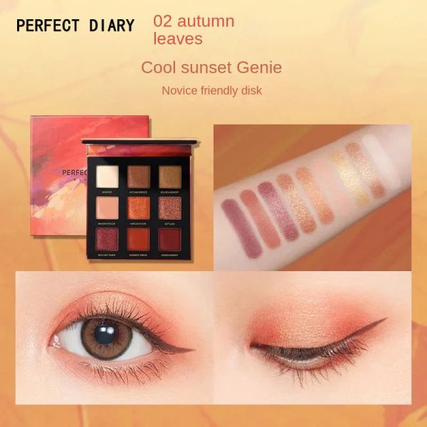 Sombra perfeita diário sombra paleta 9 cores fosco shimmer glitter feminino beleza cosméticos maquiagem dos olhos nude pigmento à prova dwaterproof água