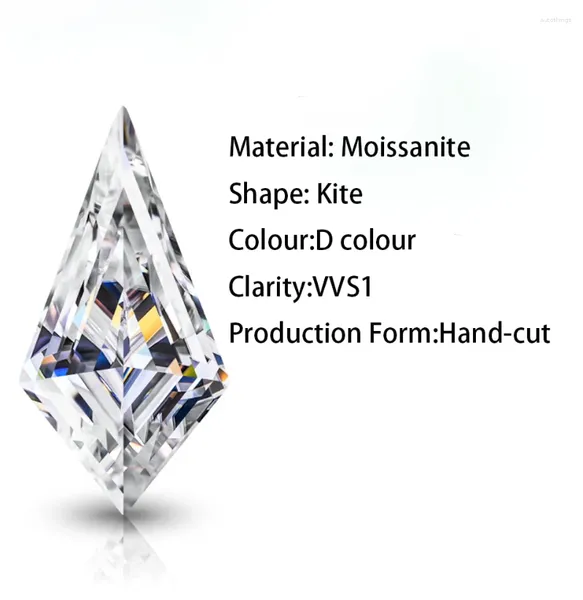 Diamanti sciolti kite moissanite bianca 5x8mm 1 carato crottana certificata pendenti