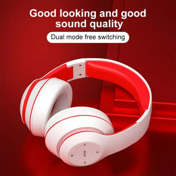 Microfoni Cuffie wireless stereo Hi-Fi Regalo per bambini Auricolari da gioco pieghevoli Cuffie Bluetooth sopra la testa Auricolari Bluetooth