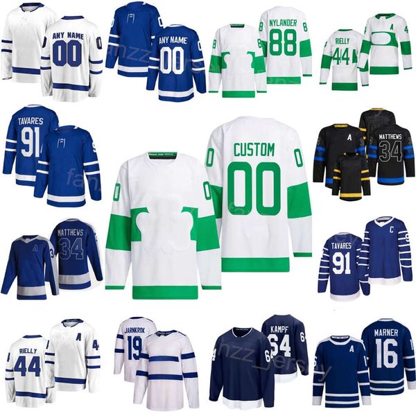 Alternativo 2024 Hockey 44 Morgan Rielly Maglie Donna Bambini Uomo 19 Calle Jarnkrok 16 Mitchell Marner 88 William Nylander 34 Auston Matthews 91 John Tavares Reverse