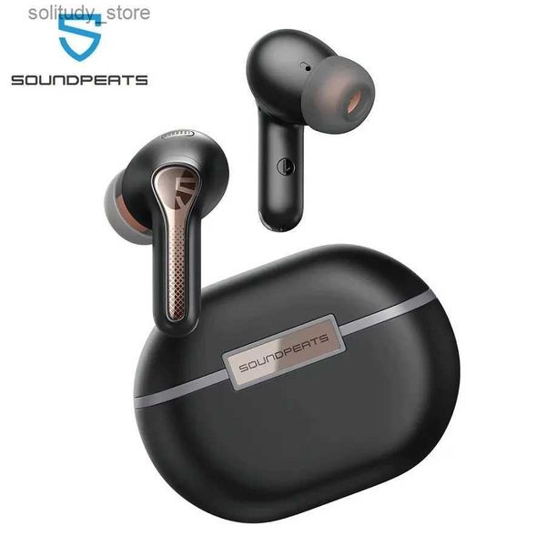 Fones de ouvido para celular SoundPEATS Caule 3 Pro Bluetooth 5.3 Fones de ouvido TWS True Wireless Fones de ouvido 43dB Híbrido ANC Hi Res certificados com codec de áudio LDAC Q240402