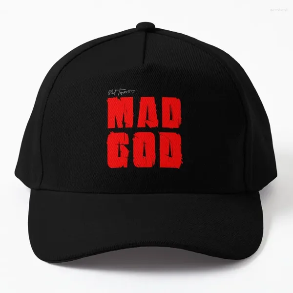 Ballkappen Mad God Signature Logo in Orphanblood Baseballkappe Kinder Hut Drop Man für die Sonne Männer Frauen