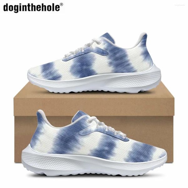 Scarpe casual Doginthehole Fashion Art Tie Dye Stamping Sneakers per donne uomini da esterno Sports Counch Comfort Basketball Training