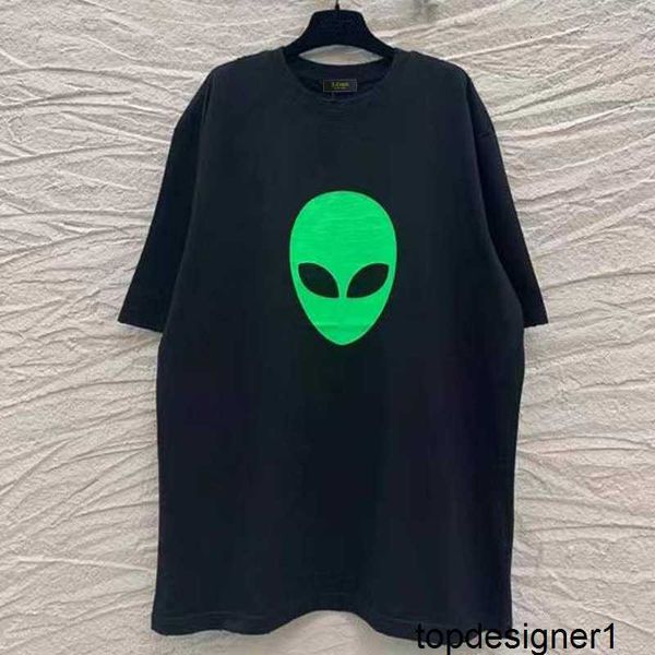 Designer Sommer New Night Glow B Family Alien T-Shirt Burnt Craft Herren und Damen im gleichen Stil Paar Loose Edition KKFZ