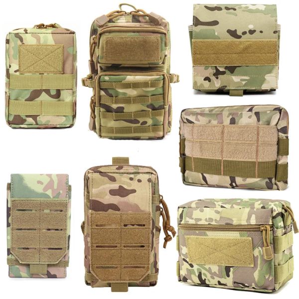 Taschen Militär Taille Telefon Tasche Molle Tasche Taktische Gürtel Taille Pack Outdoor Reise Geldbörse Paket EDC Tasche Jagd Zubehör Weste Tasche