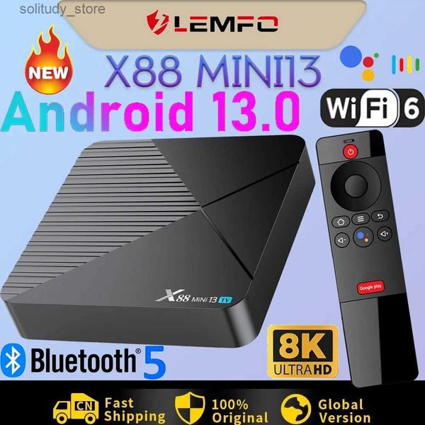 Set-Top-Box LEMFO X88 Mini 13 TV Android Smart Chip Rk3528 8K Wifi6 BT HDR10+64G Rom Google Voice Assistant 2023 Media Player PK H96 Q240402